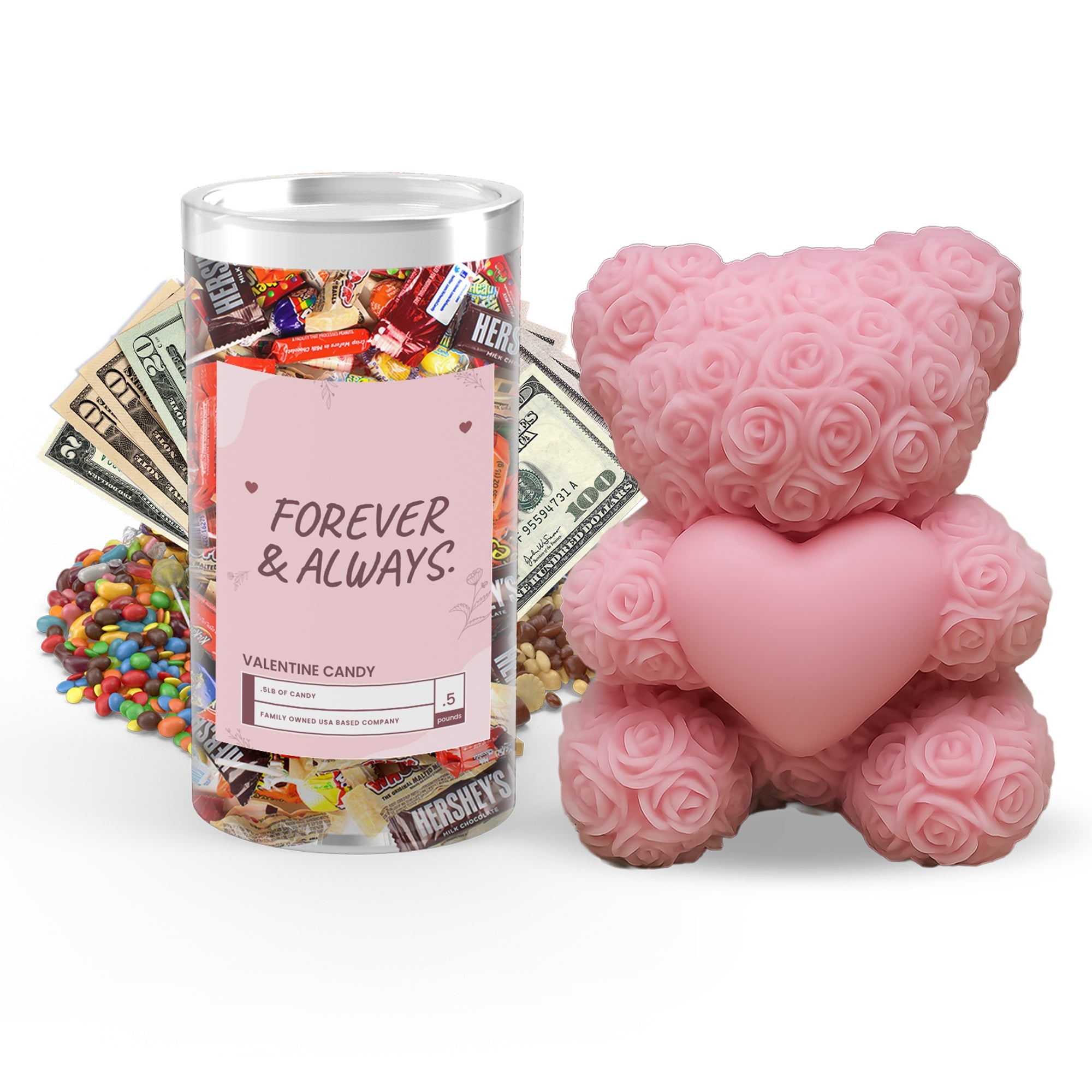Forever And Always – 4-in-1 Cash Candy And Teddy Bear Cash Wax Melt Bundle