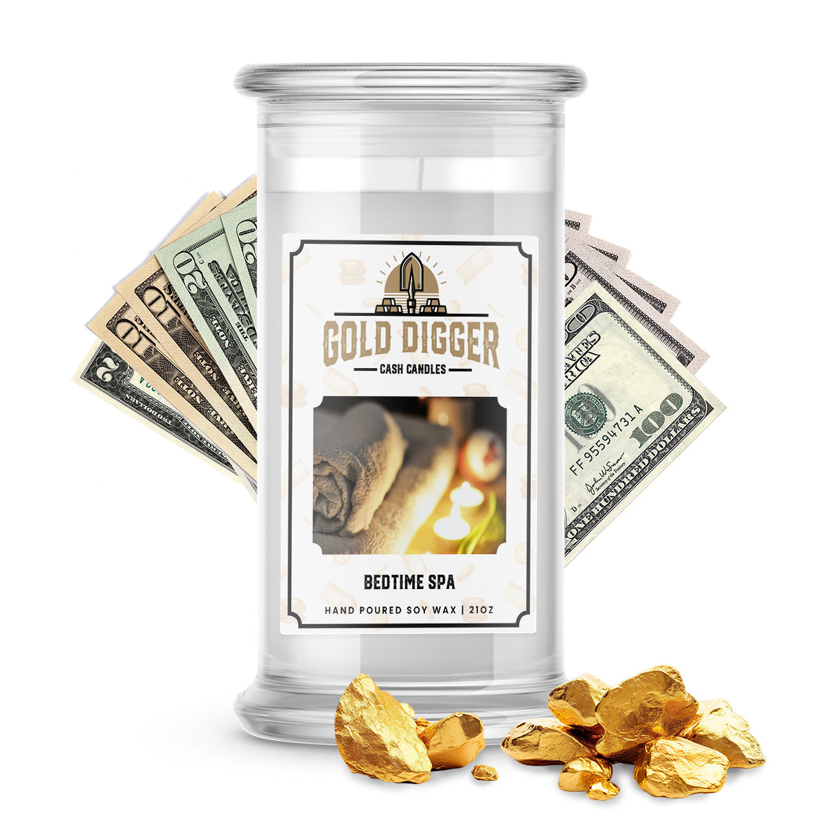 Bedtime Spa Gold Digger Cash Candle
