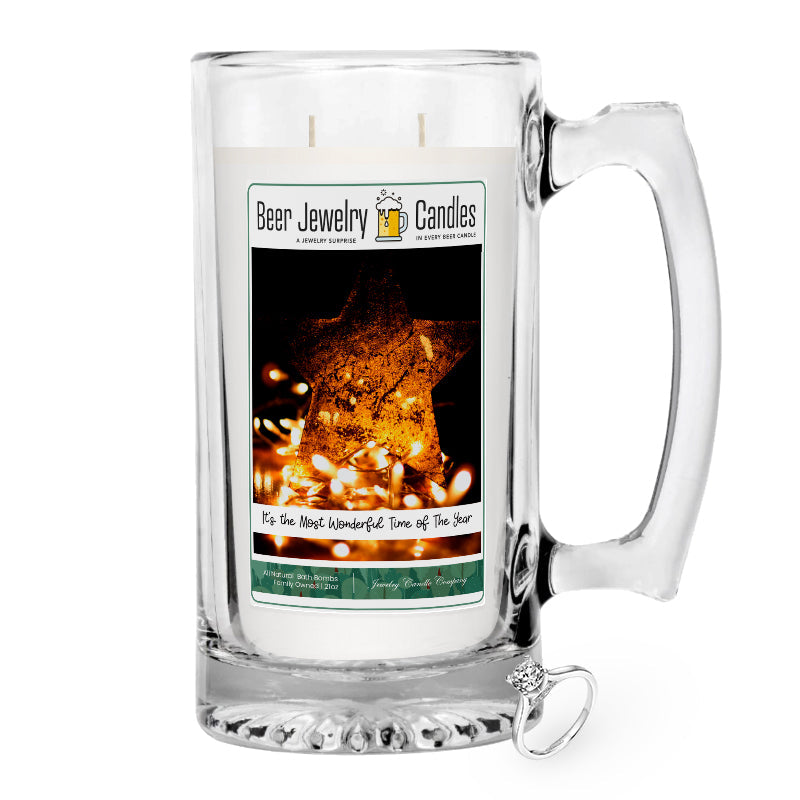 ITS THE MOST WONDERFUL TIME OF THE YEAR Beer Jewelry Candle