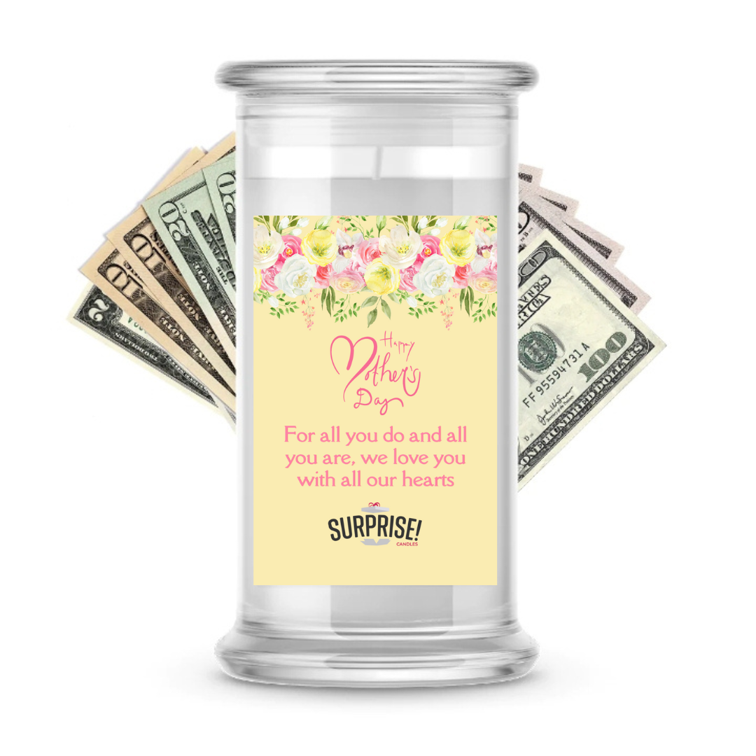 Happy Mother's Day | MOTHERS DAY CASH MONEY CANDLES (yellow)