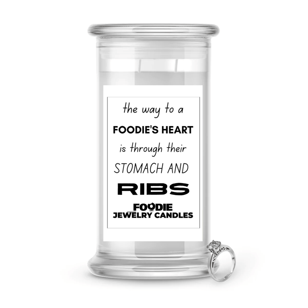 the way to a Foodies heart is through their stomach and Ribs | Foodie Jewelry Candles