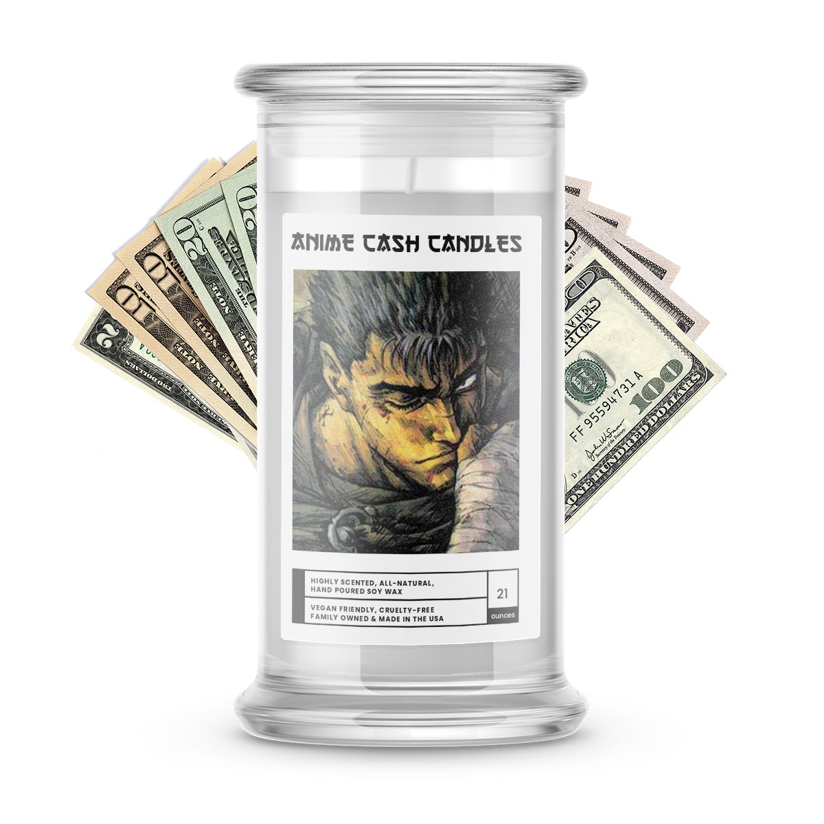 Guts | Anime Cash Candle