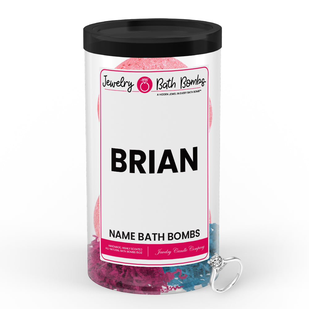 BRIAN Name Jewelry Bath Bomb Tube