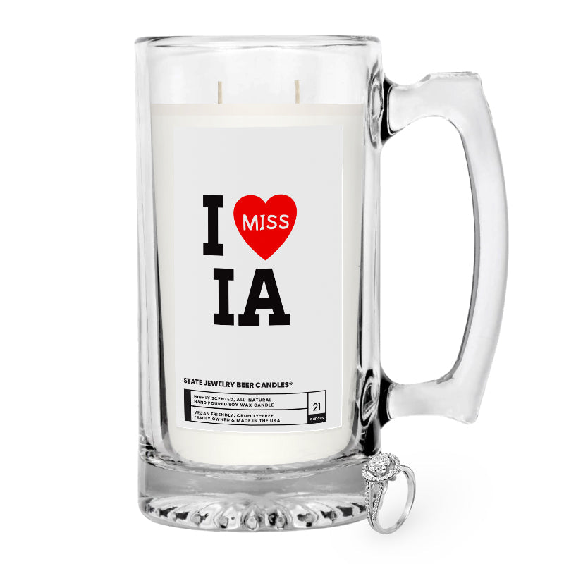 I miss IA State Jewelry Beer Candles