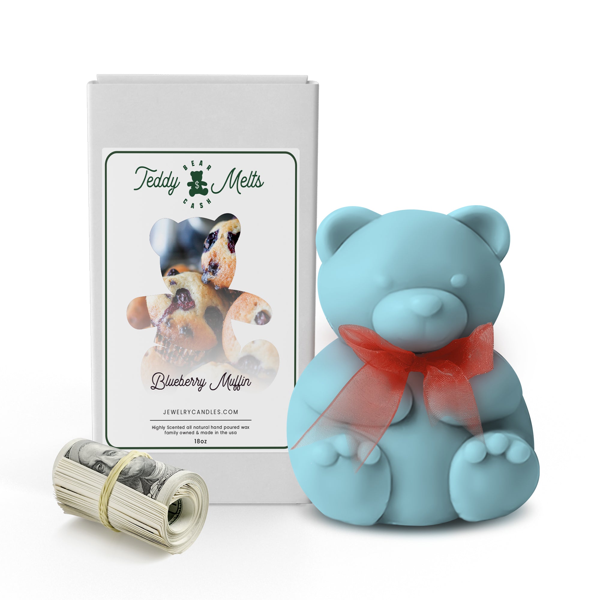 Blueberry Muffin Cash Money GIANT Teddy Bear Wax Melts