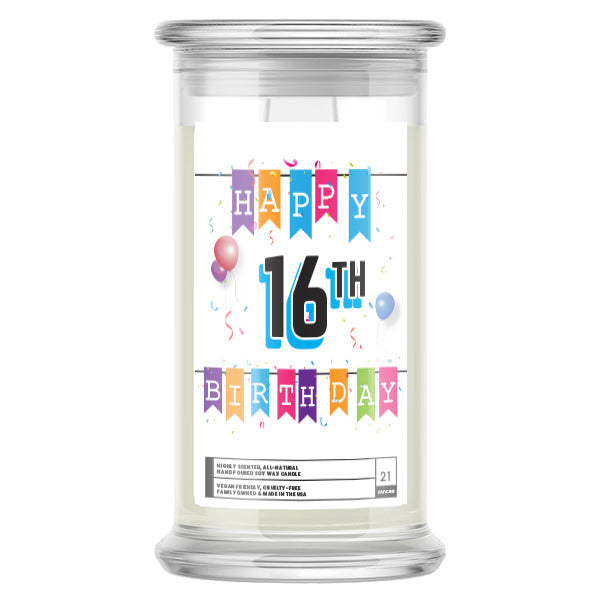 Happy 16th Birthday Candle