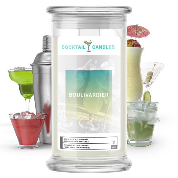 Boulivardier Cocktail Candle