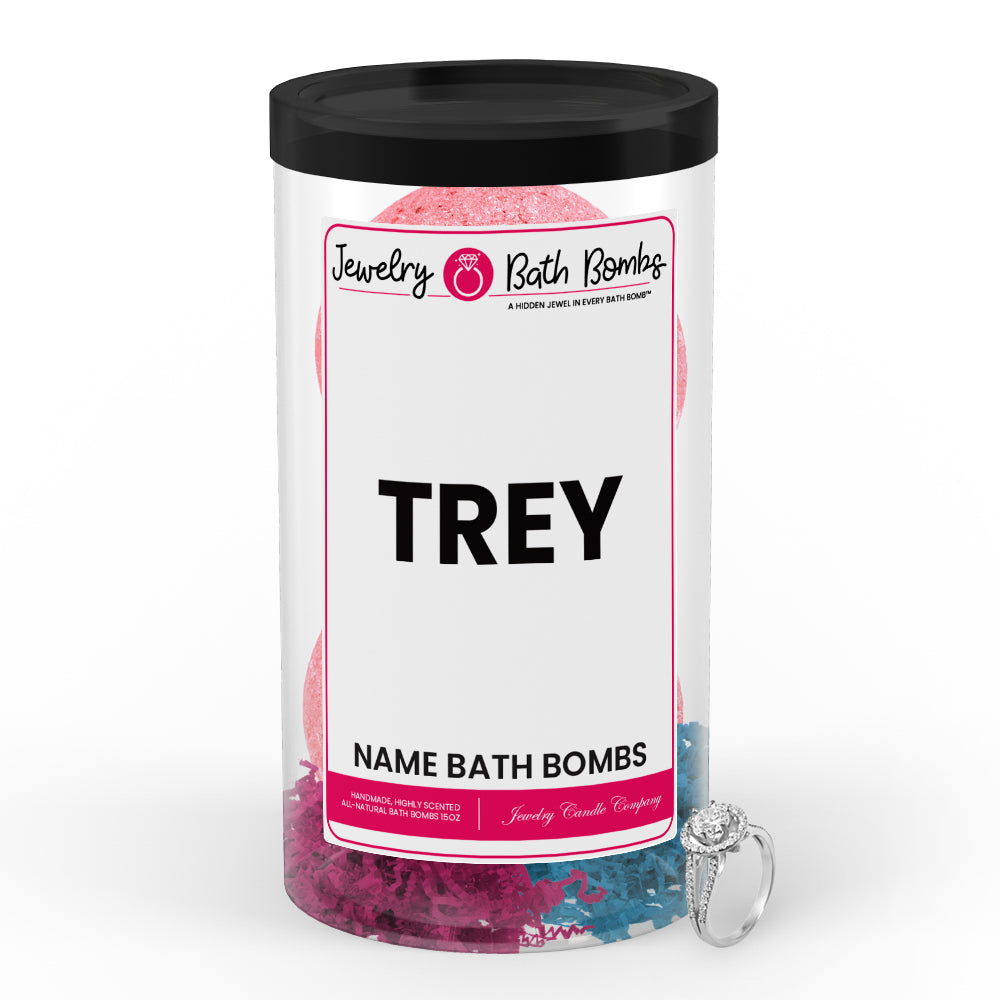 TREY Name Jewelry Bath Bomb Tube
