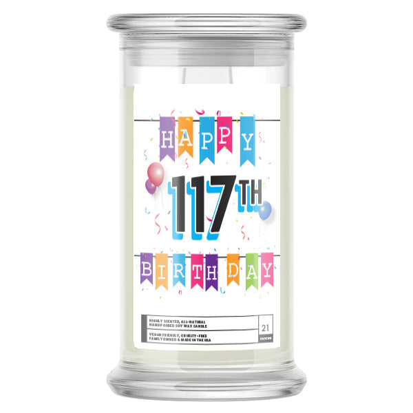 Happy 117th Birthday Candle
