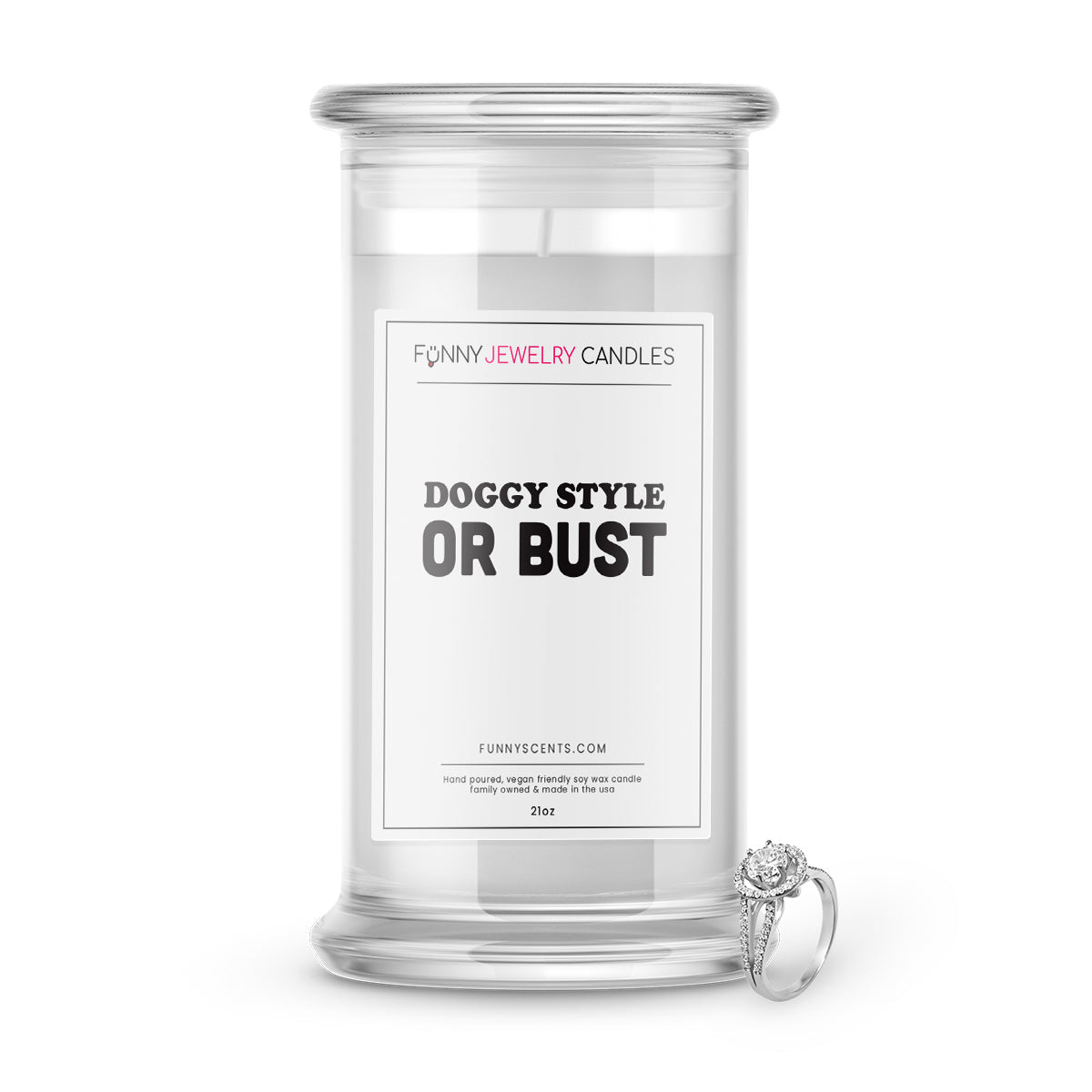 Doggy Style OR Bust Jewelry Funny Candles