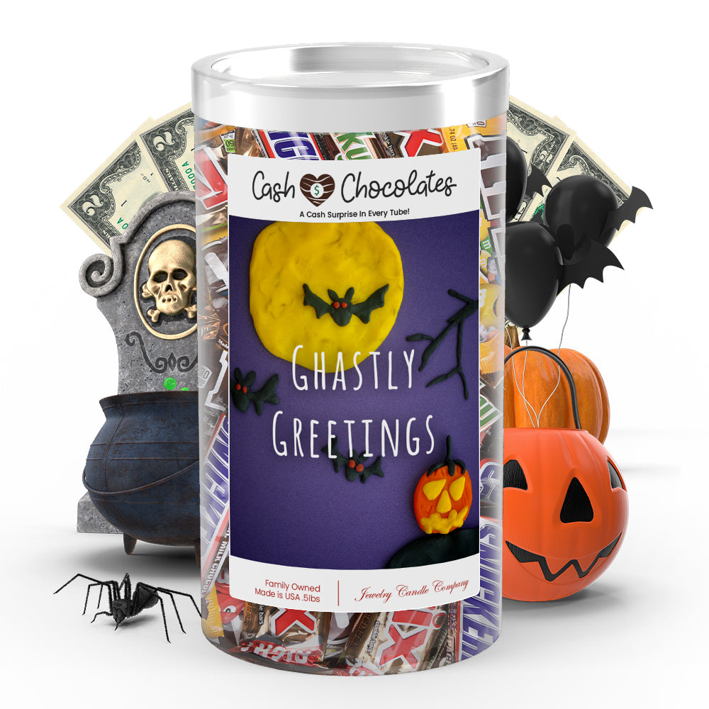 Ghastly greetings Cash Chocolates