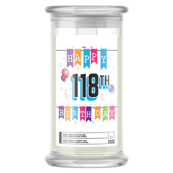 Happy 118th Birthday Candle