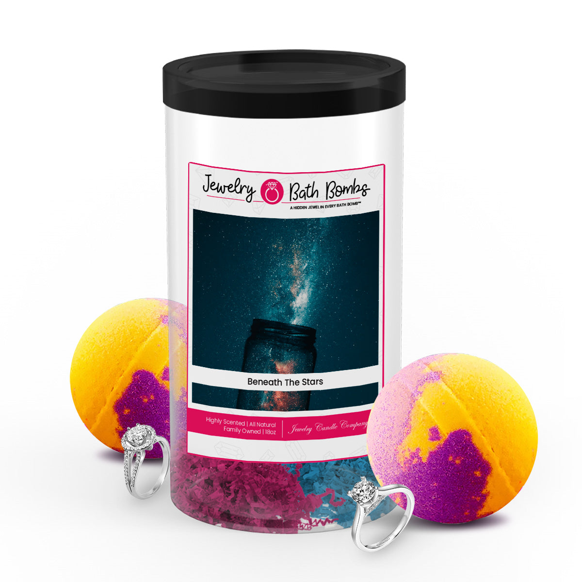 beneath the stars jewelry bath bombs