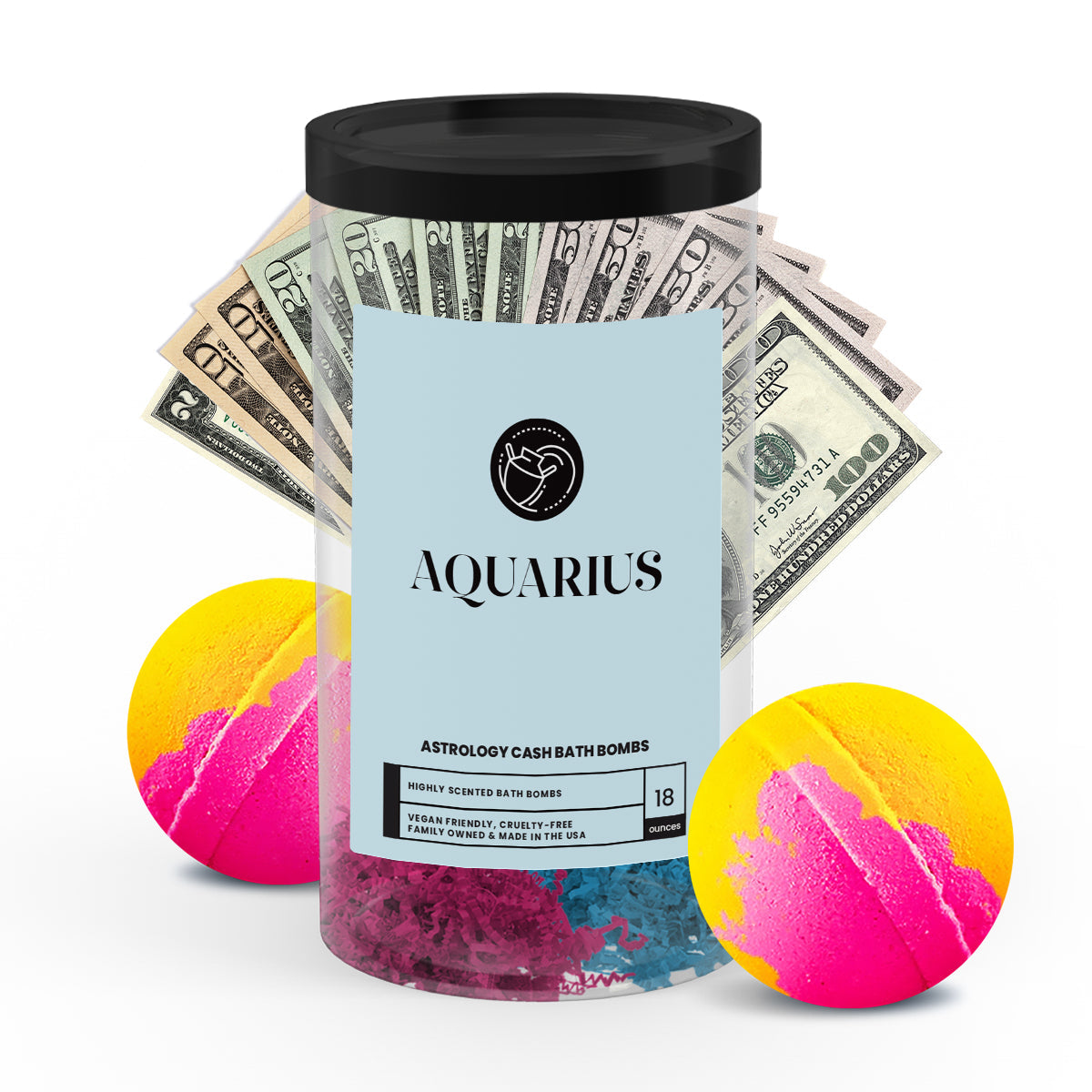 Aquarius Astrology Cash Bath Bombs 2 Packs
