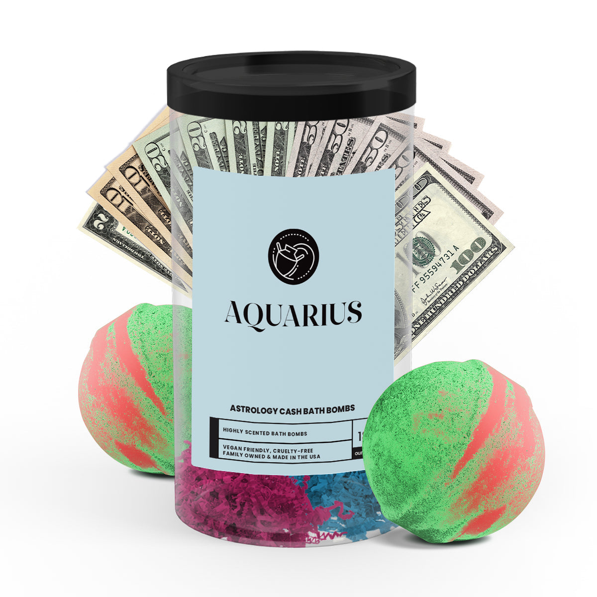 Aquarius Astrology Cash Bath Bombs 2 Packs