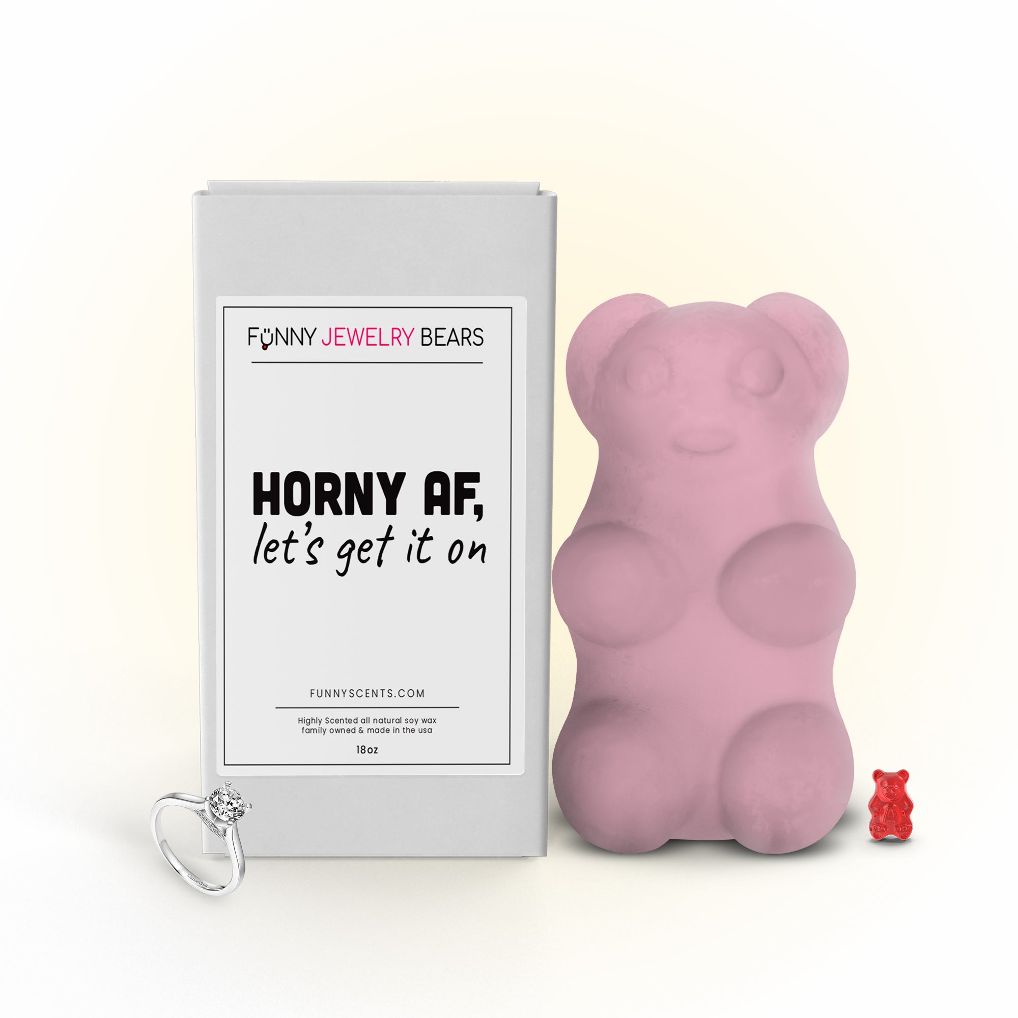 Horny AF, Let's Get it on Funny Jewelry Bear Wax Melts
