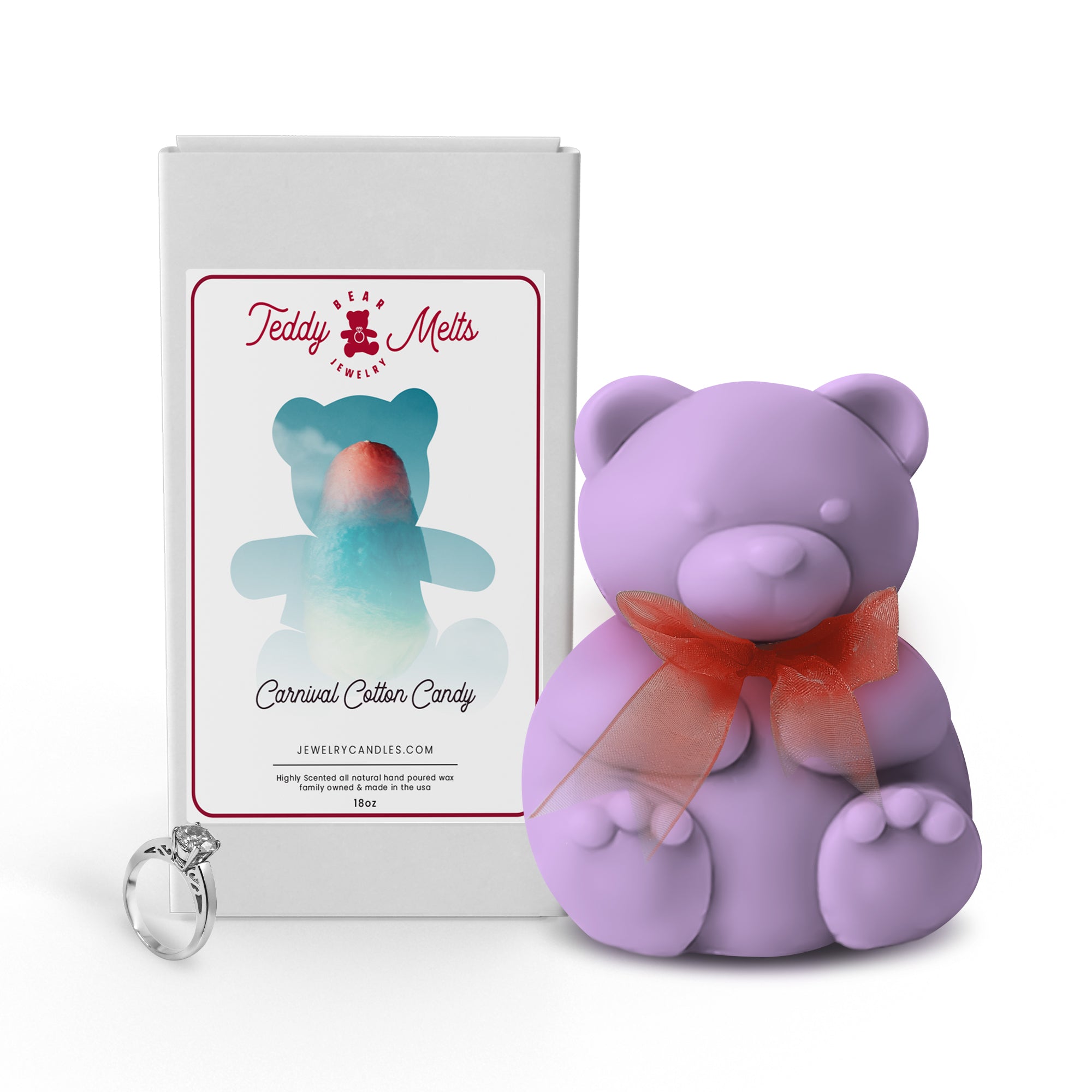 Carnival Cotton Candy GIANT Teddy Bear Jewelry Wax Melts