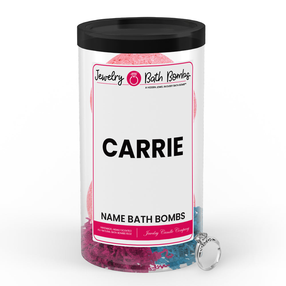 CARRIE Name Jewelry Bath Bomb Tube