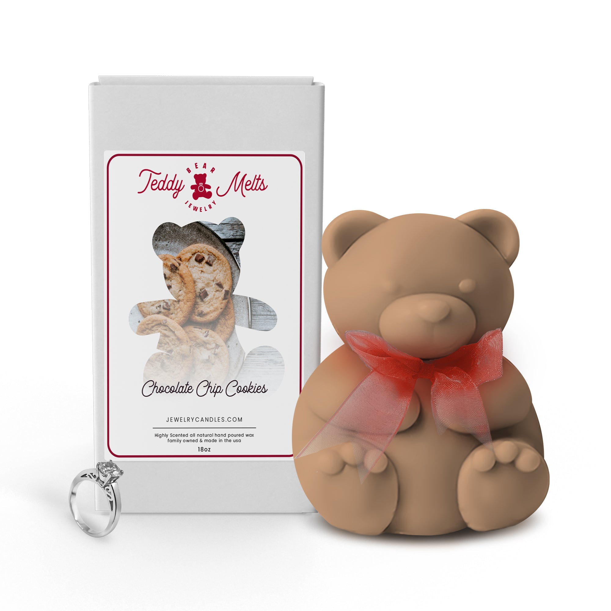 Chocolate Chip Cookies GIANT Teddy Bear Jewelry Wax Melts