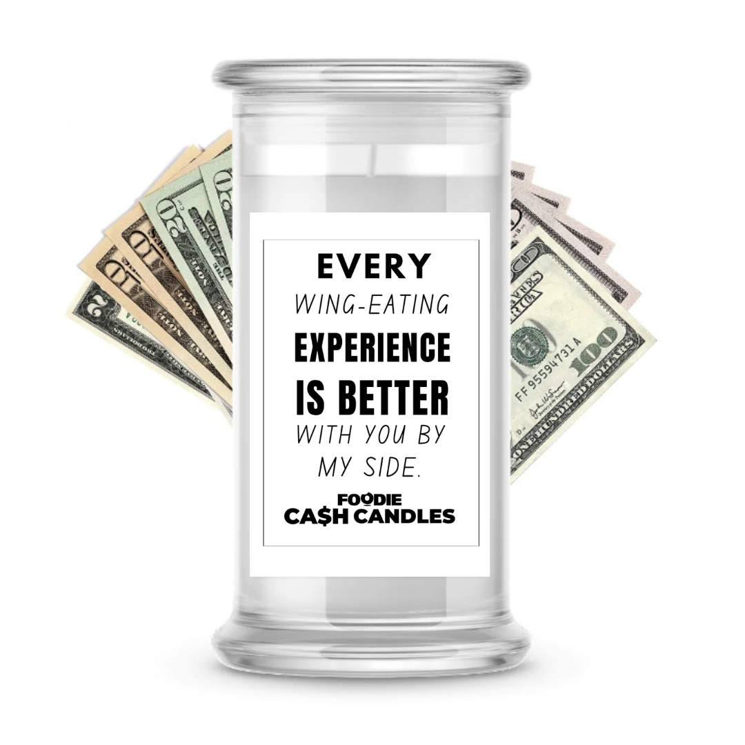 Every wing-eating experience is better with you by my side | Foodie Cash Candles