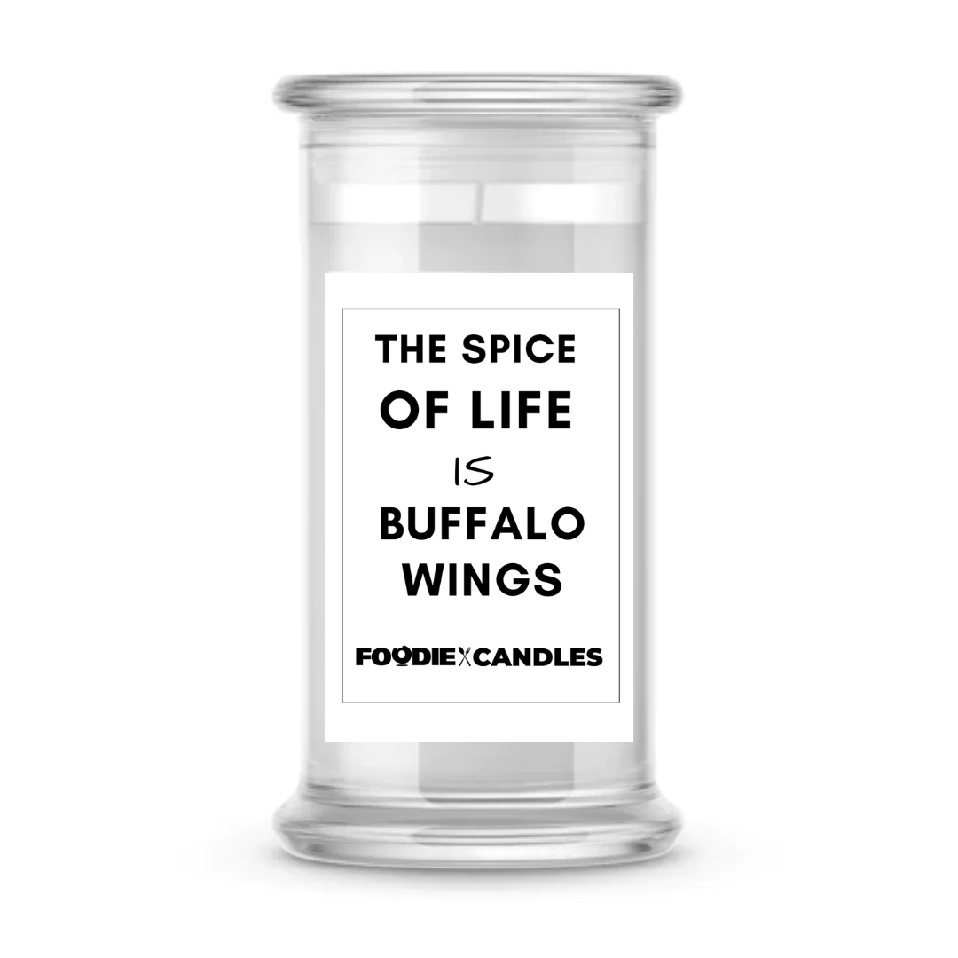 The spice of life is buffalo wings | Foodie Candles