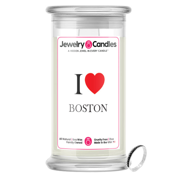 I Love BOSTON Jewelry City Love Candles