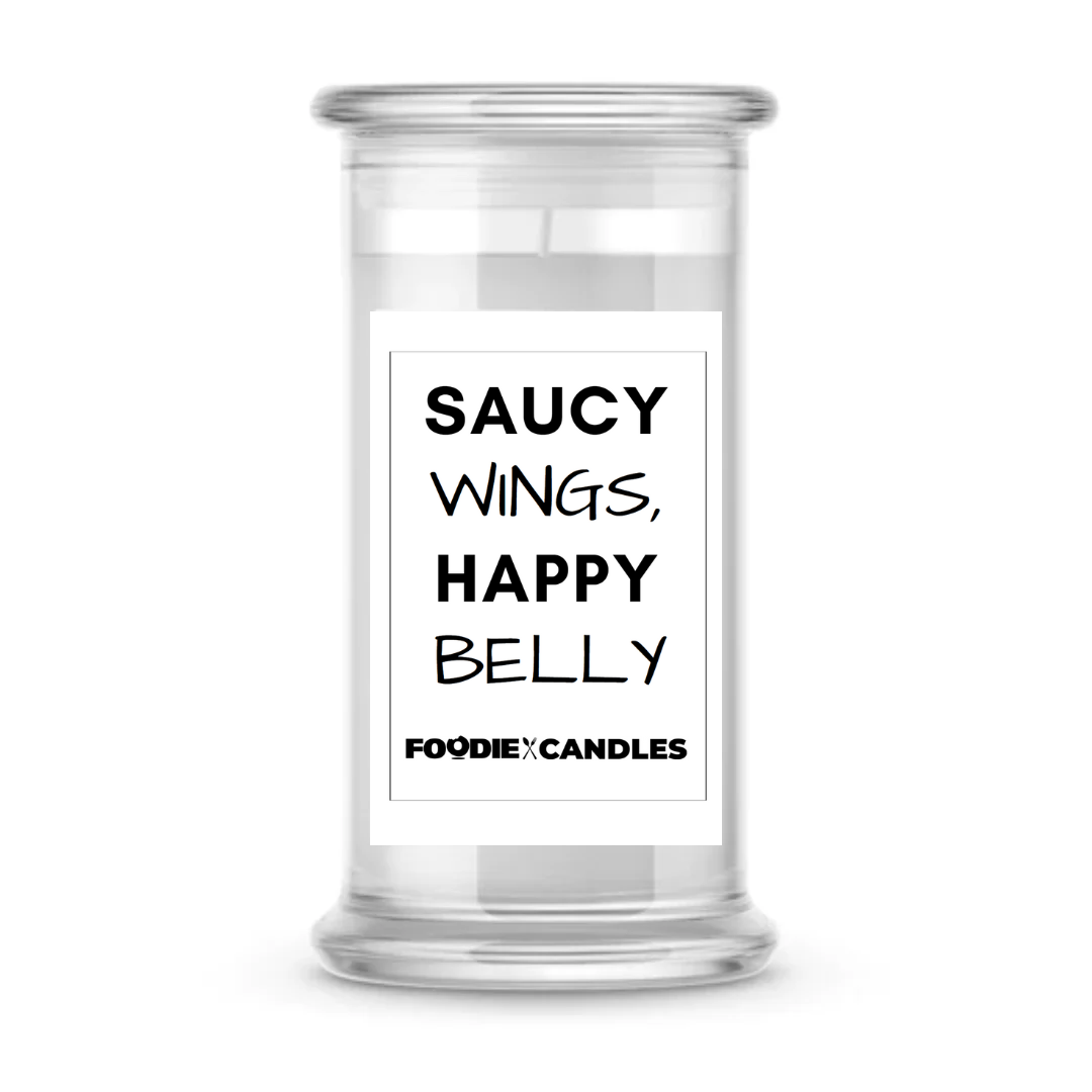 Saucy wings, happy belly | Foodie Candles