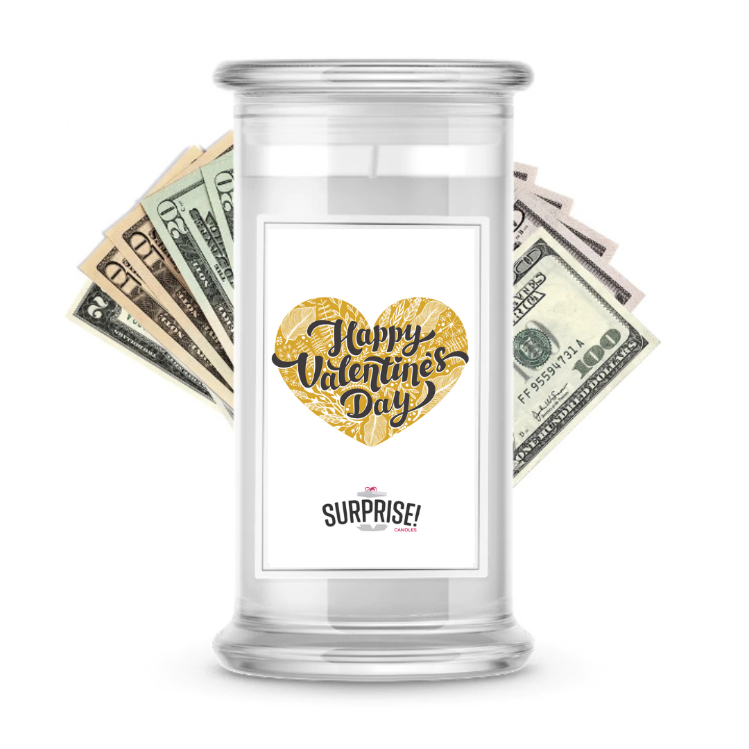 Happy Valentine's Day | Valentine's Day Surprise Cash Candles