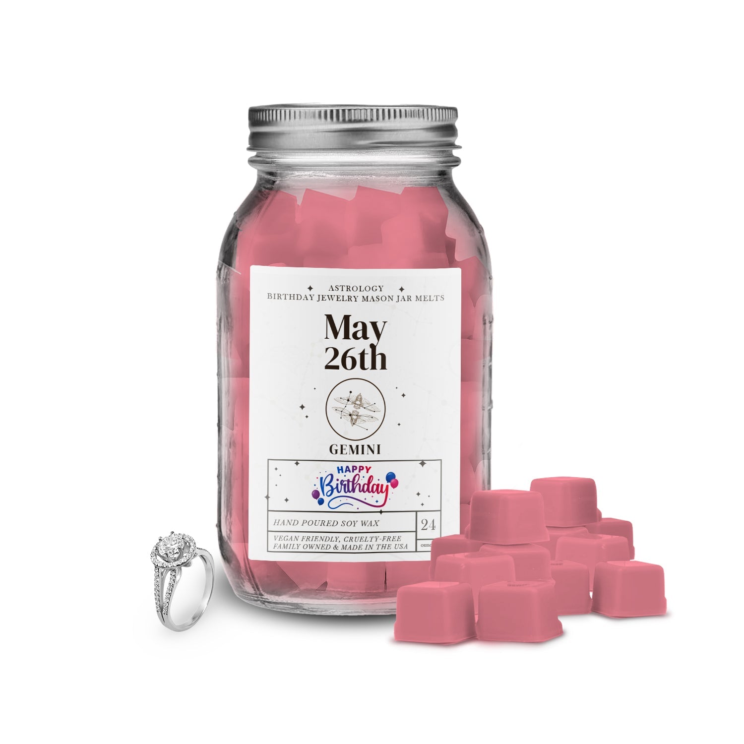 GEMINI | ASTROLOGY BIRTHDAY JEWELRY MASON JAR MELTS