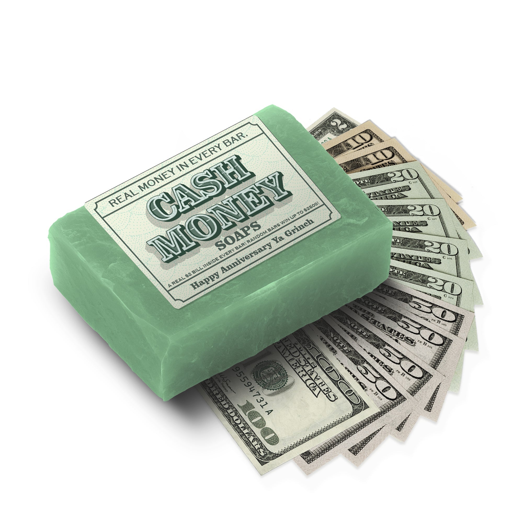 happy annivesary ya grinch money soap