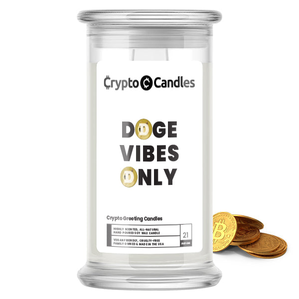 Doge Vibes Only Crypto Greeting Candles