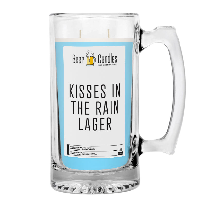 Kisses in the Rain Lager Beer Candle