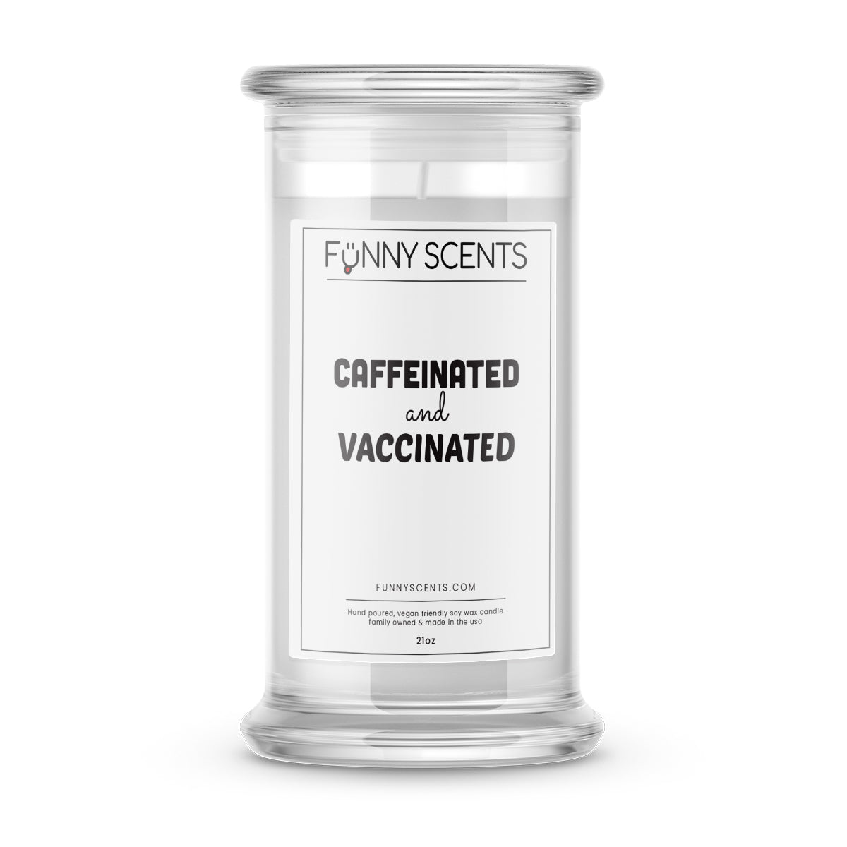 Caffeinated and Vaccinated Funny Candles