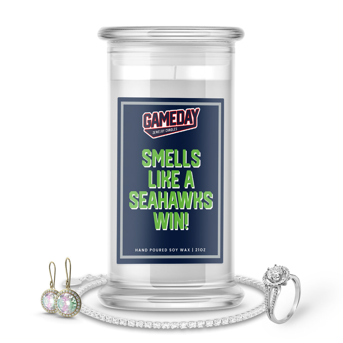 Seattle Seahawks Game Day Jewelry Candles