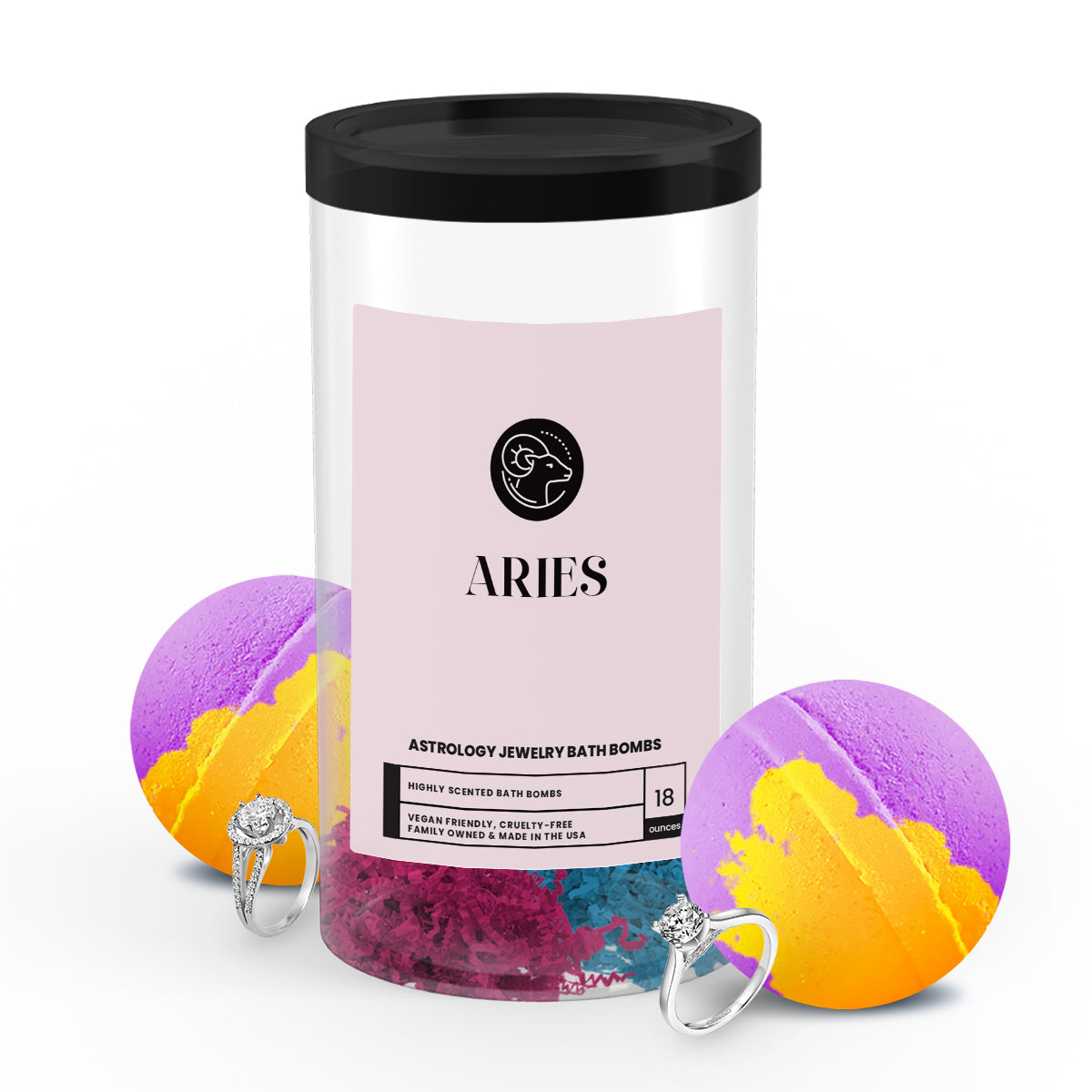 Aries Astrology Jewelry Bath Bombs