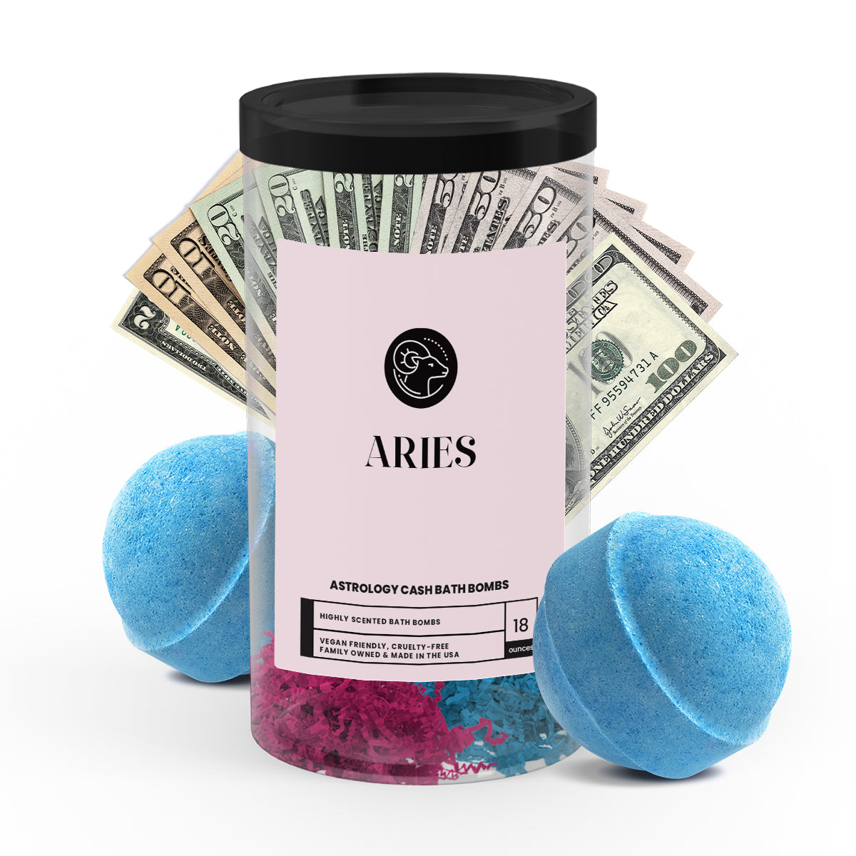 Aries Astrology Cash Bath Bombs