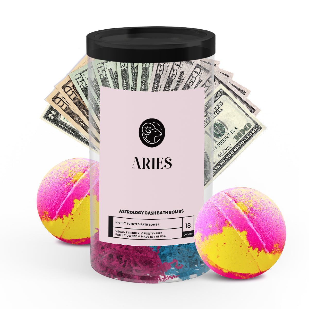 Aries Astrology Cash Bath Bombs