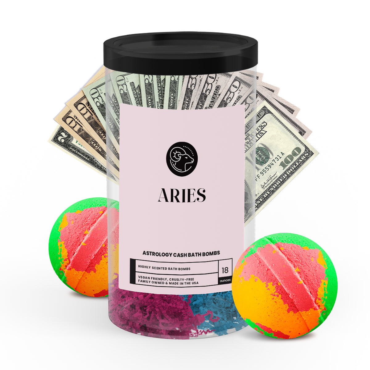 Aries Astrology Cash Bath Bombs