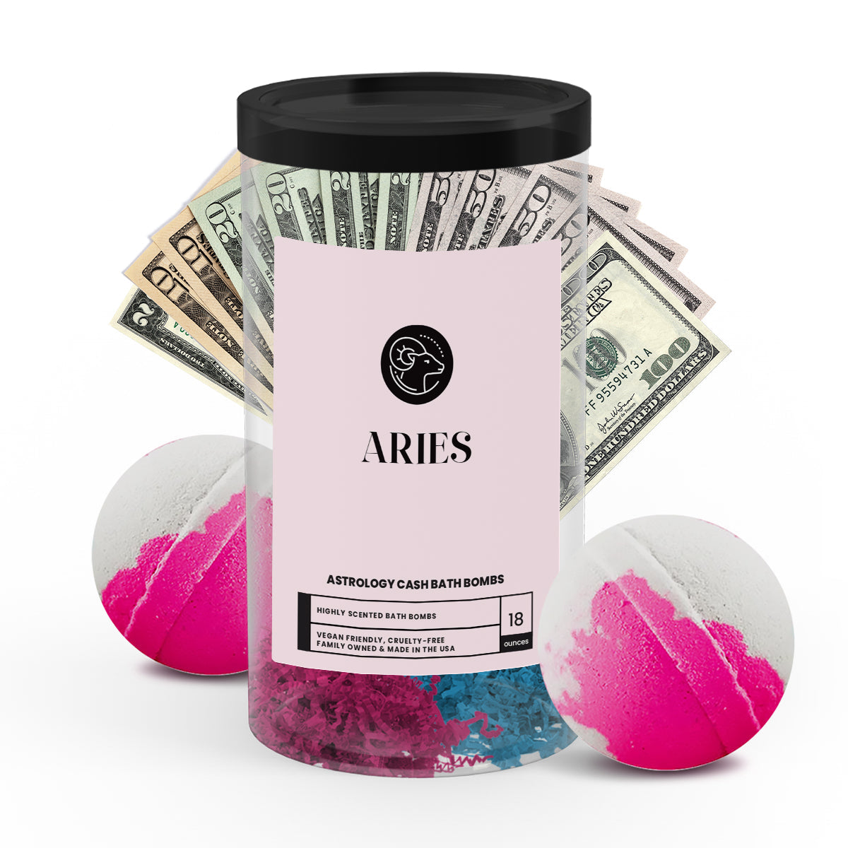 Aries Astrology Cash Bath Bombs