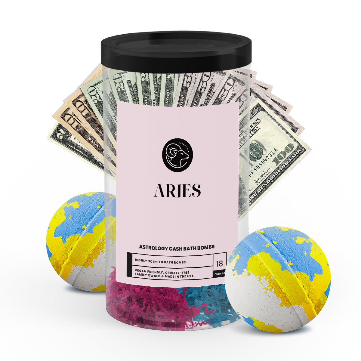 Aries Astrology Cash Bath Bombs