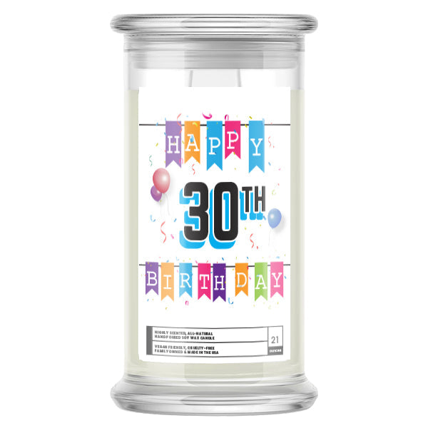 Happy 30th Birthday Candle