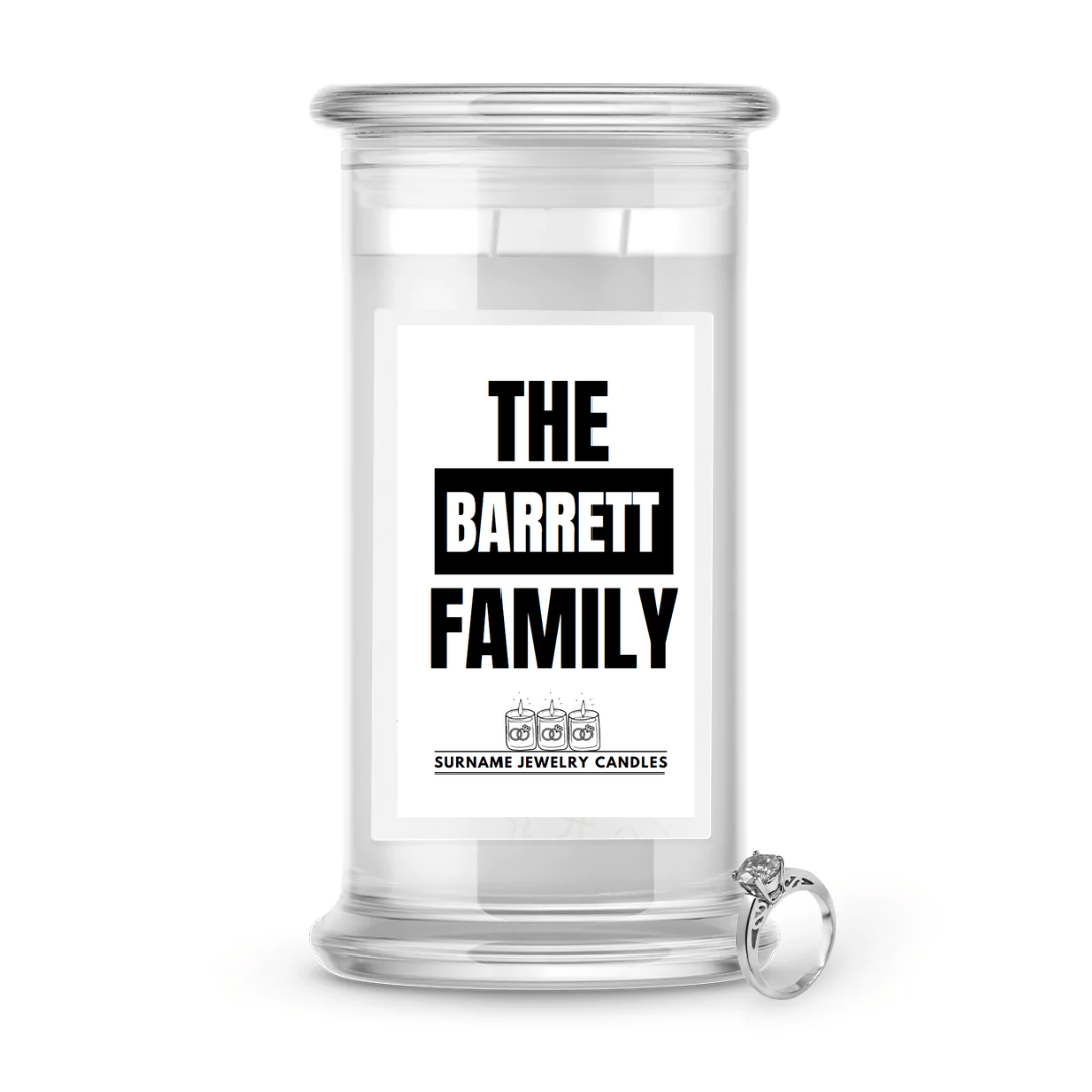 The Barrett Family | Surname Jewelry Candles