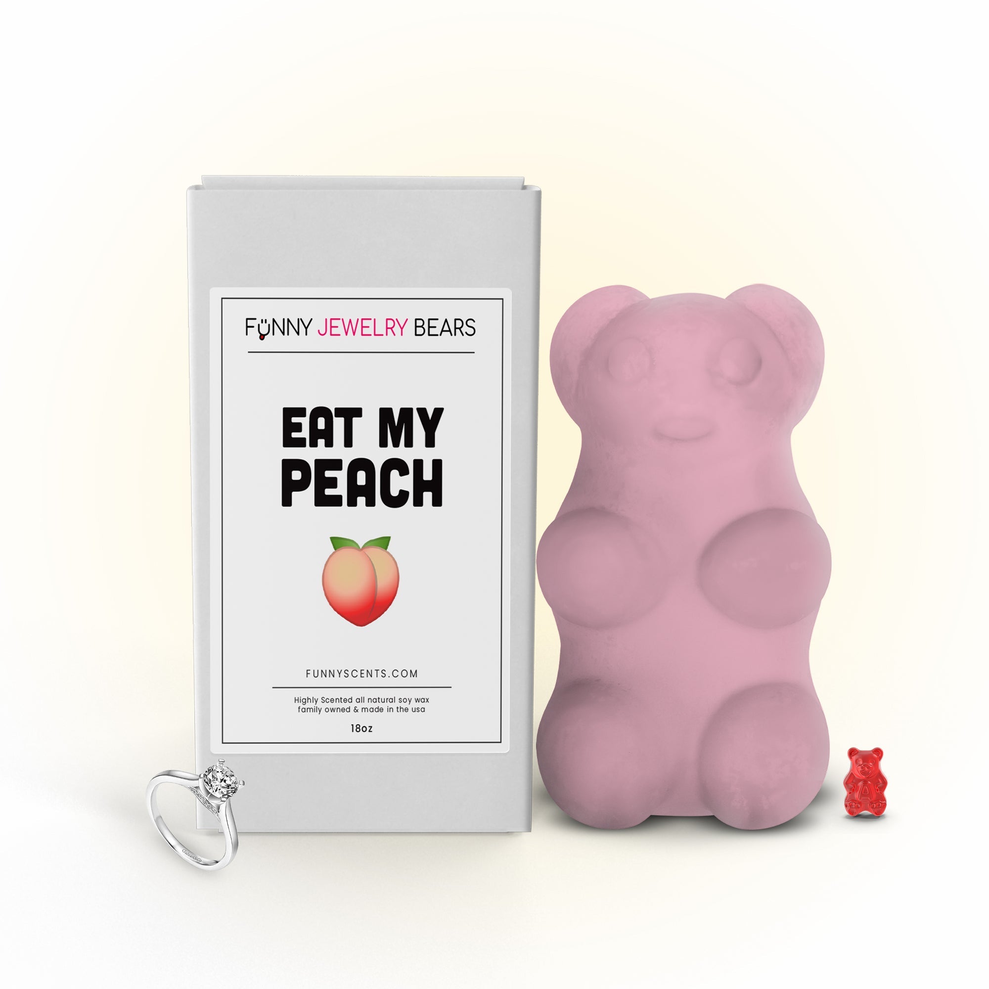 East My Peach Butty Funny Jewelry Bear Wax Melts