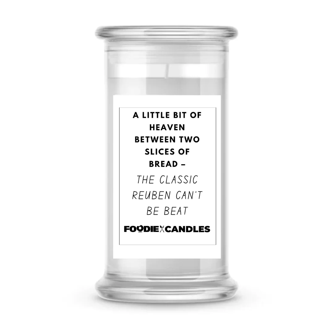A little bit of heaven between two slices of bread - the classic reuben can't be beat | Foodie Candles