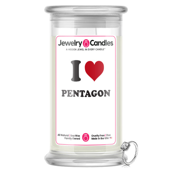 I Love PENTAGON Landmark Jewelry Candles