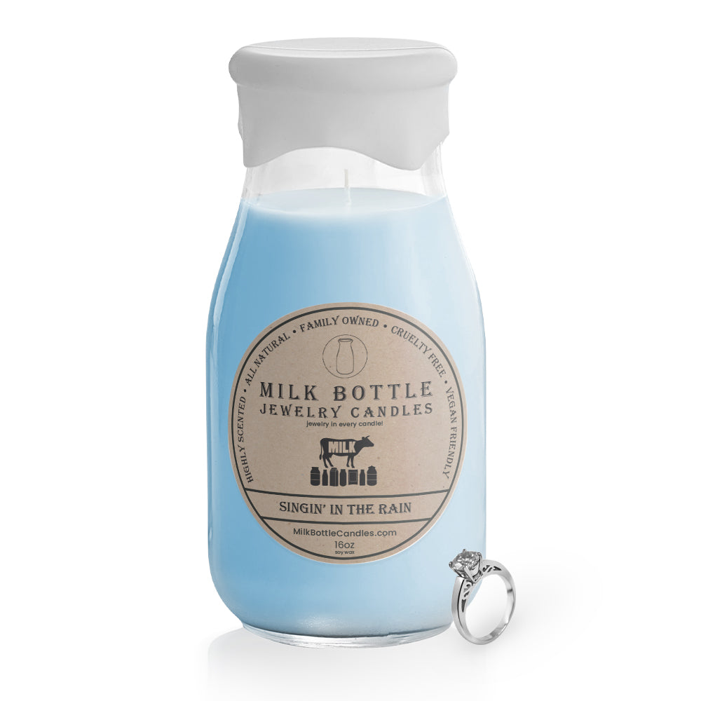 Singin' in The Rain - Milk Bottle Jewelry Candles