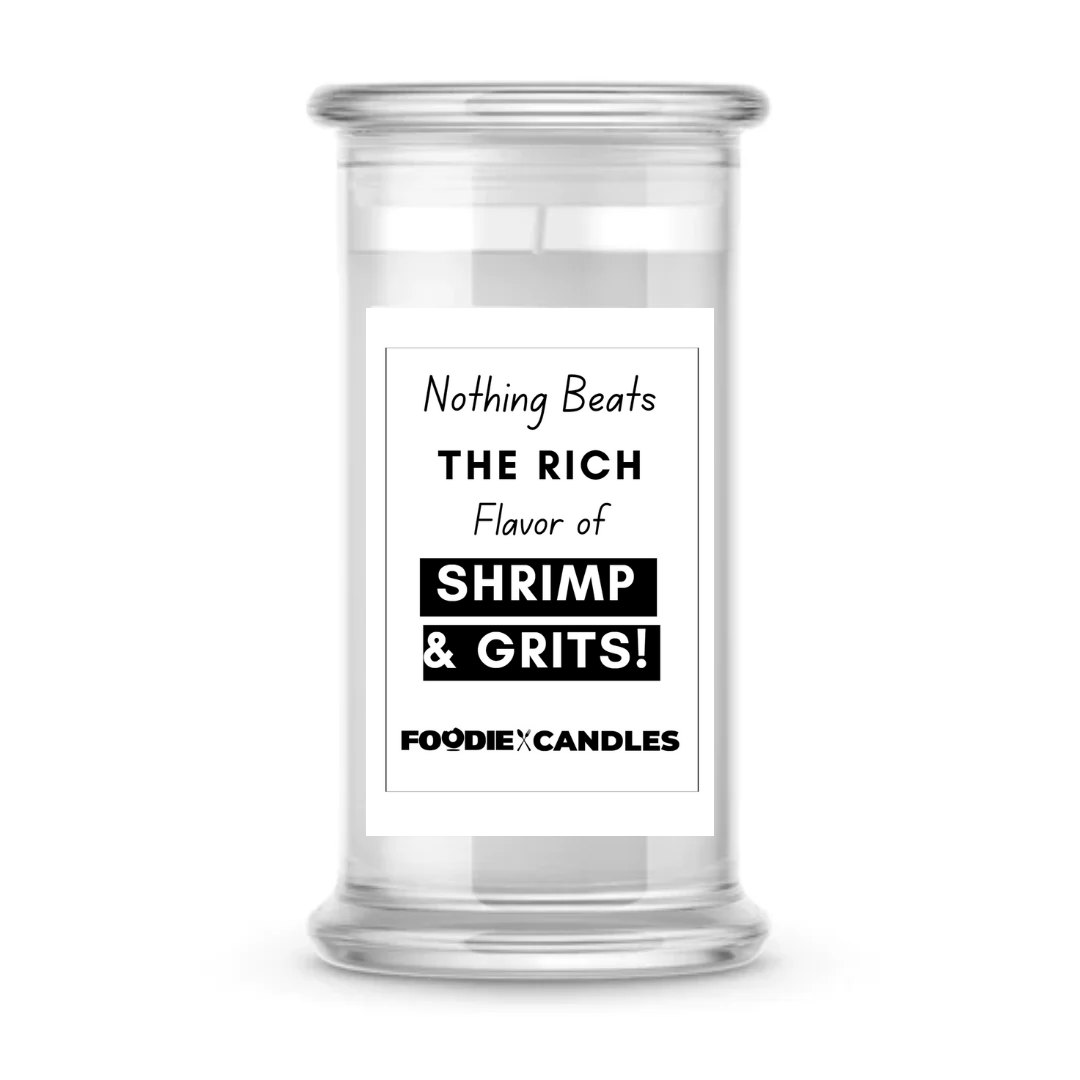 Nothing beats the rich flavor of shrimp & grits | Foodie Candles