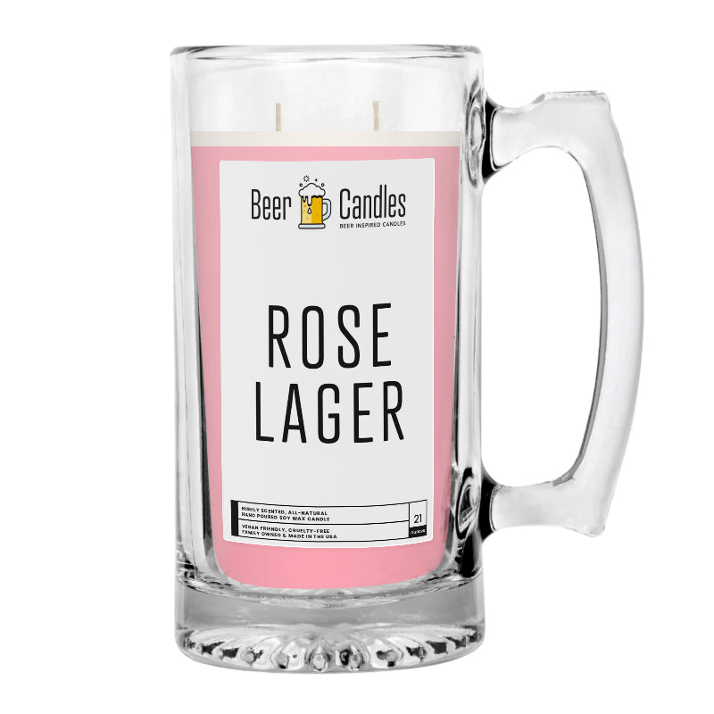 Rose Lager Beer Candle