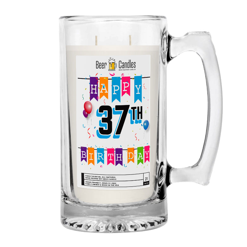 Happy 37th Birthday Beer Candle