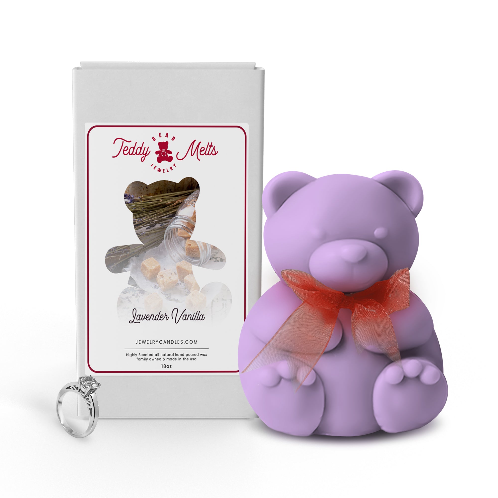 Lavender Vanilla GIANT Teddy Bear Jewelry Wax Melts